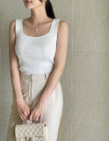 Breen Rib Square Knit Sleeveless
