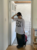 [unisex] Donay Cat Printing Over Short Sleeve Tee