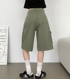 3 Pocket Big Cargo Multi Pocket Bermuda Knee Length Pants