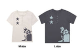 STAR2 Henley Neck Short Sleeve Tee