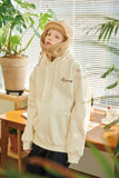 Winter Hoooly Embroidery Brushed Hood