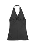Wishia See-through Twisted Halter Top