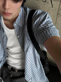 Ale Stripe Linen Short Sleeve Shirt
