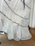 Senne V-neck Sleeveless Knit Lace Tiered Skirt Set