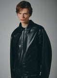 Fox Leather Oval Pocket Jacket