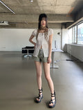 Beto Vintage Washing Denim Shorts