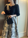 Melua Heart Neck Three Quarter Blouse