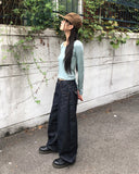 Mur Flower Pattern Round Neck Long Sleeve T-Shirt