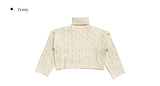Milan Turtleneck Cable Cropped Knit