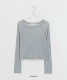 Jekin See-Through Flower Printing Long Sleeve Tee