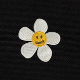 Flower Smile Embroidery One Pocket Backpack