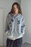 [2-WAY] Dot Star Patch Hood Zip-Up