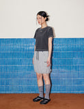 Reverse Stitch Crop T-shirt