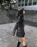 Bobo Black Denim Cargo Mini Skirt