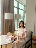 Verna Half Off Shoulder Big Collar Blouse