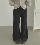 Corduroy Brushed Semi Bootcut Banding Pants