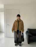 Led color washed denim wide pants