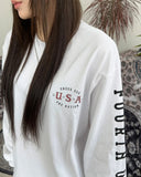 Neck USA Long Sleeve T-Shirt