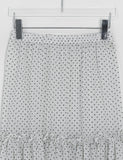 Pmari Layered Dot Banding Midi Skirt