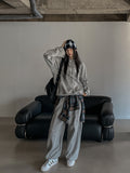Knits Lettering Overfit Hoodie