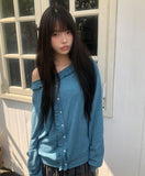 Duane Slub Frill Cardigan