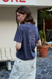 Humming Kettle Embroidery CROP Short Sleeve Tee