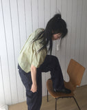 Yuki raw pocket balloon denim pants