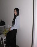 Yoring summer see-through rib cardigan