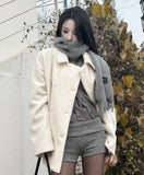 Vanilla Snow Midi Coat