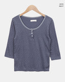 S-On Star Pattern Three Quarter T-Shirt