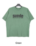 Suede short sleeve t-shirt