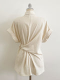 Hedden Linen Shirt Wrap Banding Wide Pants Set