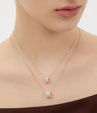 Essence Silver (W) Moissanite Triple Necklace