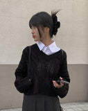 Mila V-neck Cable Loose Fit Knit