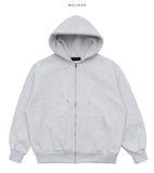 Scent brushed loose fit hood zip-up set