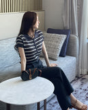Hidel Linen Basic Pintuck Slacks