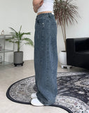 Diple Side Line Wide Denim Pants