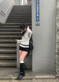 Moving Knit Ribbed Short Pants