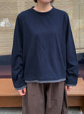 [BAONHAUS] Gilmove Layered Color Matching Long Sleeve Tee