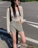 Myumyu Damage Short Denim Pants