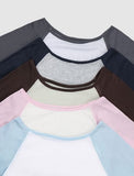 Ray Two-Tone See-Through Raglan Long Sleeve