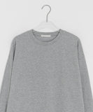 [unisex] Napyu Slit Over Plain Long Sleeve Tee