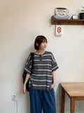 Kogar Stripe Over Short Sleeve Tee