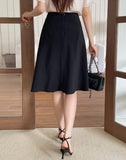 Rihelle Unbalanced Flare Midi Skirt