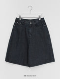 Melmio Stripe Denim Bermuda Pants