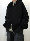 RIVET OVER HOOD ZIP-UP