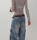 KNEE POCKET WIDE DENIM