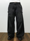 [UNISEX] SIDE BUTTON BALLOON DENIM