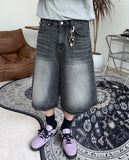 Benen Washed Bermuda Denim Pants