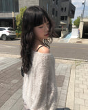 [Plan] Soft Off Loose Fit Angora Knit